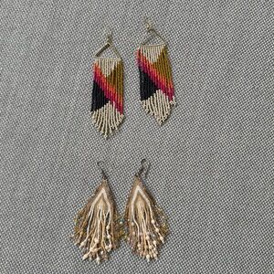 Beaded Dangle Earrings, One Size